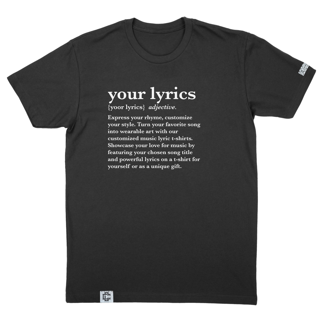 Customized Music Lyric T-Shirt - Express Your Rhyme, Customize Your Style