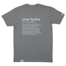 Load image into Gallery viewer, Customized Music Lyric T-Shirt - Express Your Rhyme, Customize Your Style
