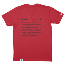 Load image into Gallery viewer, Customized Music Lyric T-Shirt - Express Your Rhyme, Customize Your Style
