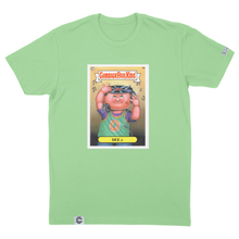 Load image into Gallery viewer, Garbage Pail Kids Dee J. T-Shirt - Retro Trading Card Design
