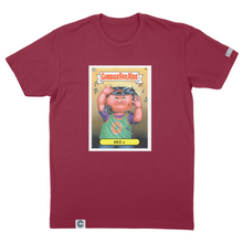 Load image into Gallery viewer, Garbage Pail Kids Dee J. T-Shirt - Retro Trading Card Design
