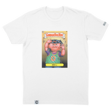 Load image into Gallery viewer, Garbage Pail Kids Dee J. T-Shirt - Retro Trading Card Design
