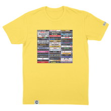 Load image into Gallery viewer, Hip-Hop Cassette T-Shirt - Vintage Collage of Classic Albums
