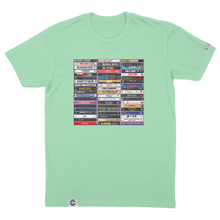 Load image into Gallery viewer, Hip-Hop Cassette T-Shirt - Vintage Collage of Classic Albums
