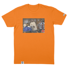 Load image into Gallery viewer, Barbershop Legends T-Shirt - Iconic Characters in Conversation
