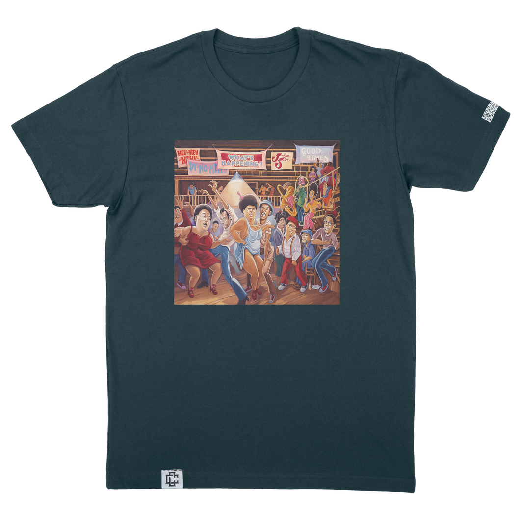 Uptown Saturday Night T-Shirt - Retro Pop Culture Collage