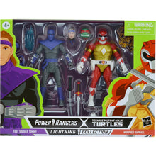 Load image into Gallery viewer, Power Rangers X Teenage Mutant Ninja Turtles Lightning Collection Foot Soldier Tommy and Raphael Red Action Figures
