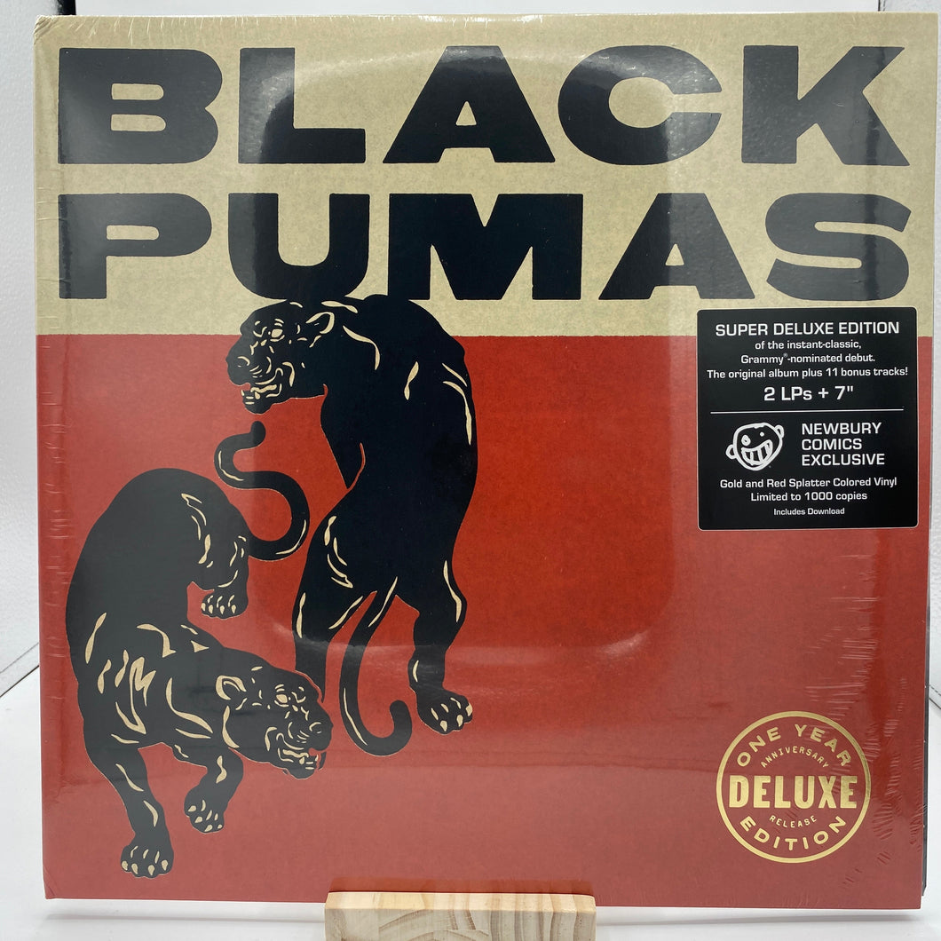 Black Pumas - Black Pumas (Limited-Deluxe Edition/Newbury Comics Exclusive/Gold-Red Splattered Vinyl, 2 LP + 7