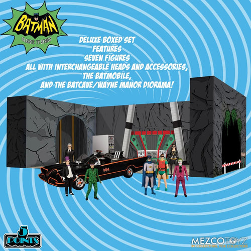 Mezco: Batman (1966) 5 Points Deluxe Boxed Set